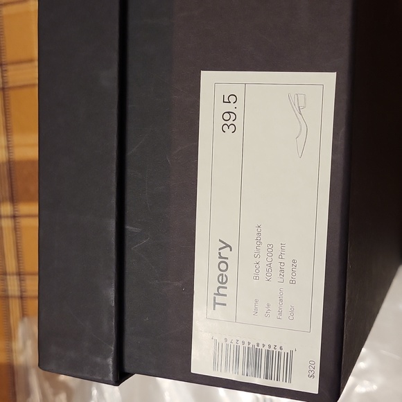 🆕️Theory Block heel Sling back shoes,lizard print,made in Italy - Picture 5 of 12